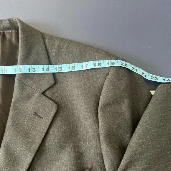 Brooks Brothers 346 Blazer Mens 46R Gray Wool Blend Suit Jacket Coat